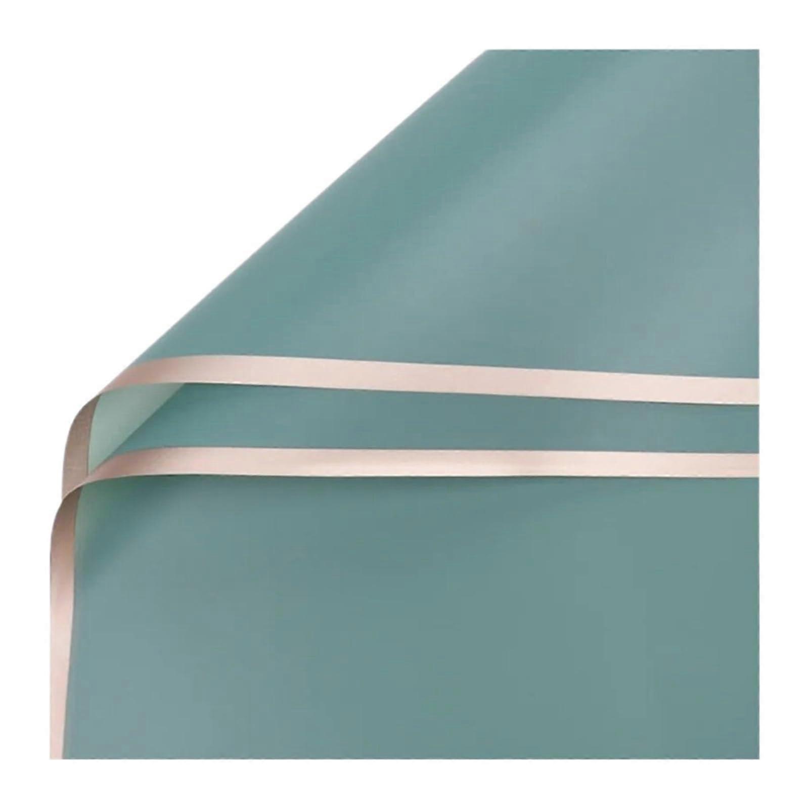 Gift wrapping paper with gold edges, 57.1x57.1cm, floral, waterproof, 20 pieces
