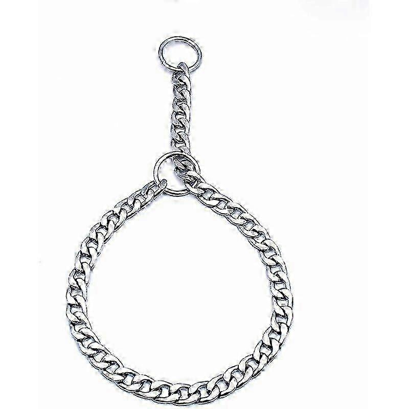 Adjustable Metal Chain Dog Collar for Large Pets, Suitable for Pet Training