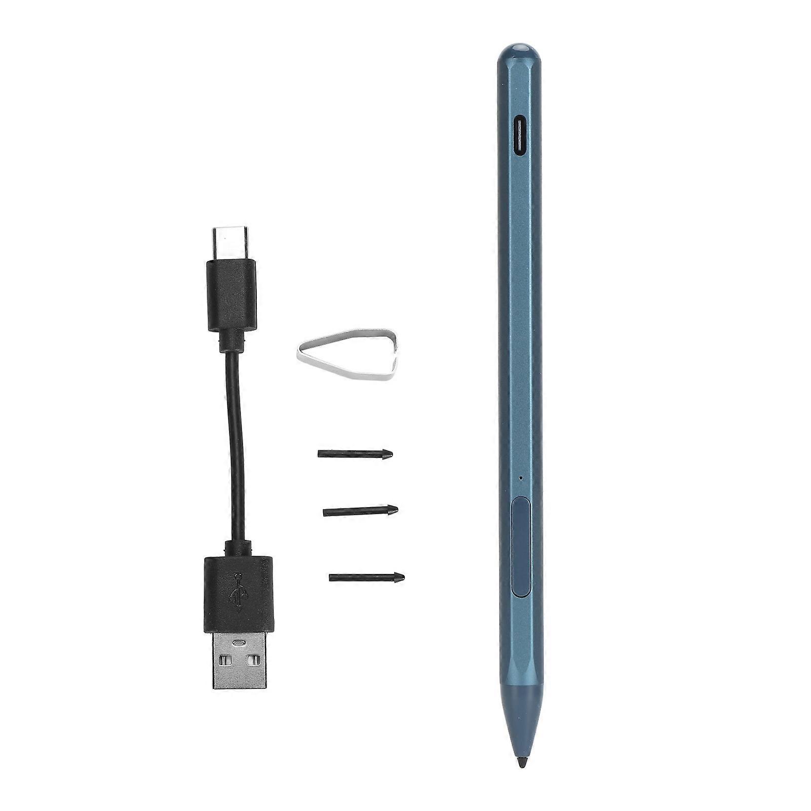 Laptop Stylus Pen with 3 Replacement Nibs, Rechargeable, Tilt, MPP 2.0, 4096 Pressure Sensitivity, Blue