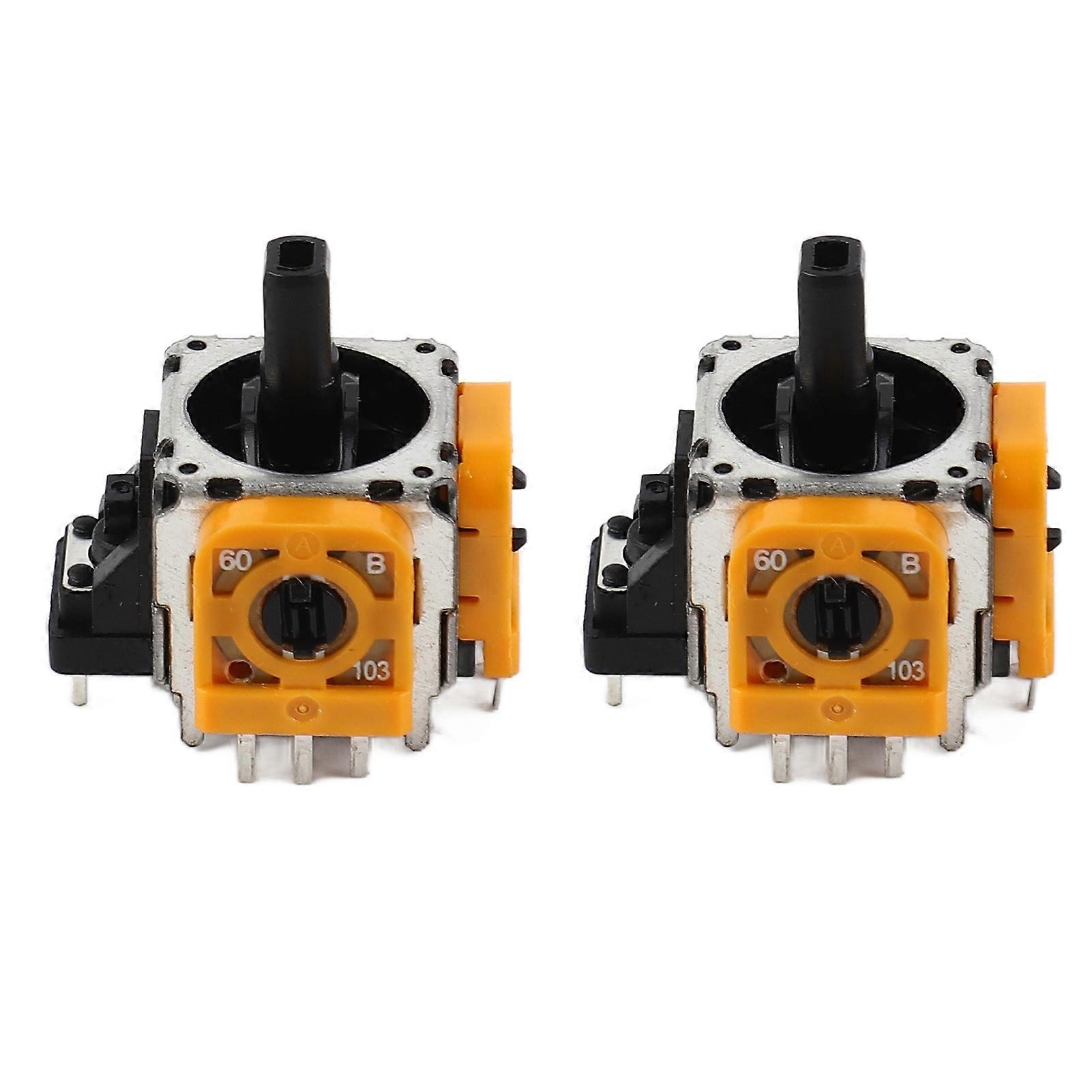 2Pcs Hall Effect 3D Analog Sensor Joystick Module Rocker Replacement 3D Analog Sensor Potentiometer for Game Controller