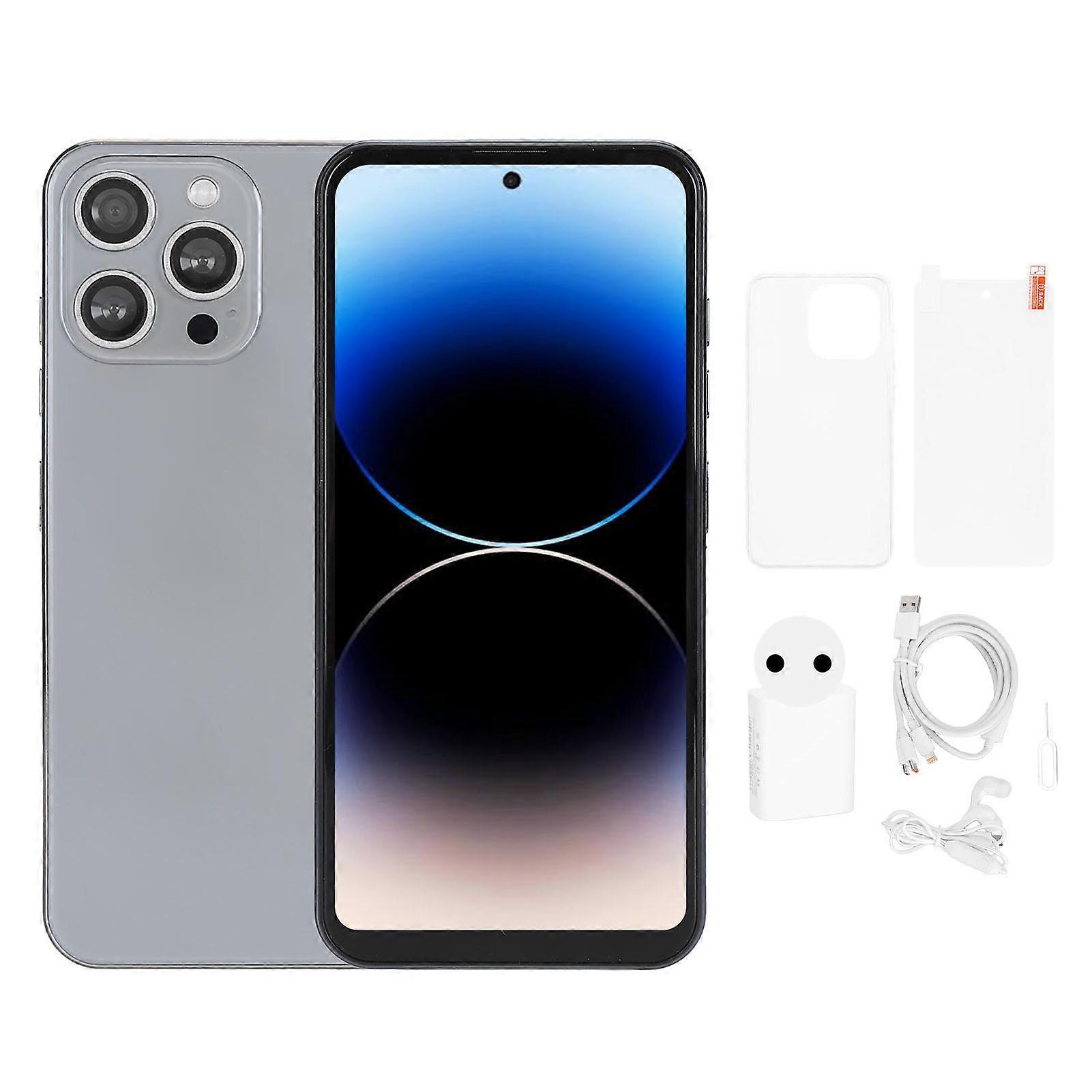 Unlocked 4G Smartphone, 6.7" IPS HD, 8GB+256GB, 32MP Camera, Android 12, Face Recognition