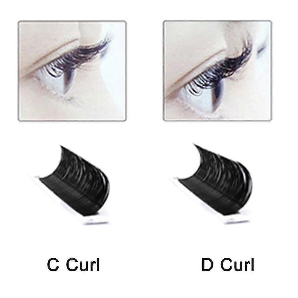 Individual Lash Supplies with 0.2-d Curl Mix for Eyelash Extensions, 12 Mm, Suitable for Various Brands