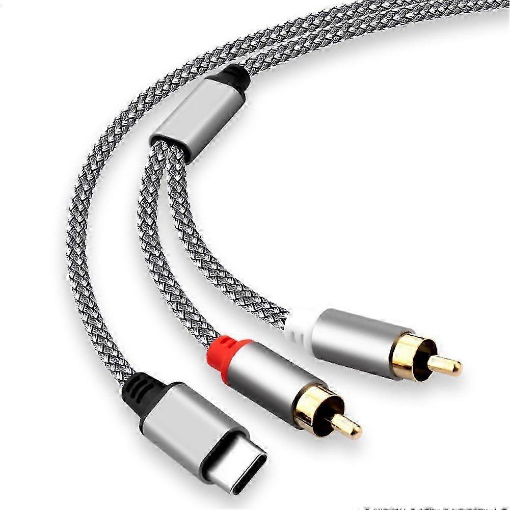 USB C to RCA Audio Cable for Speakers Amplifier Compatible with Certain Brands Lengths 1m 2m 3m RCA Y Splitter