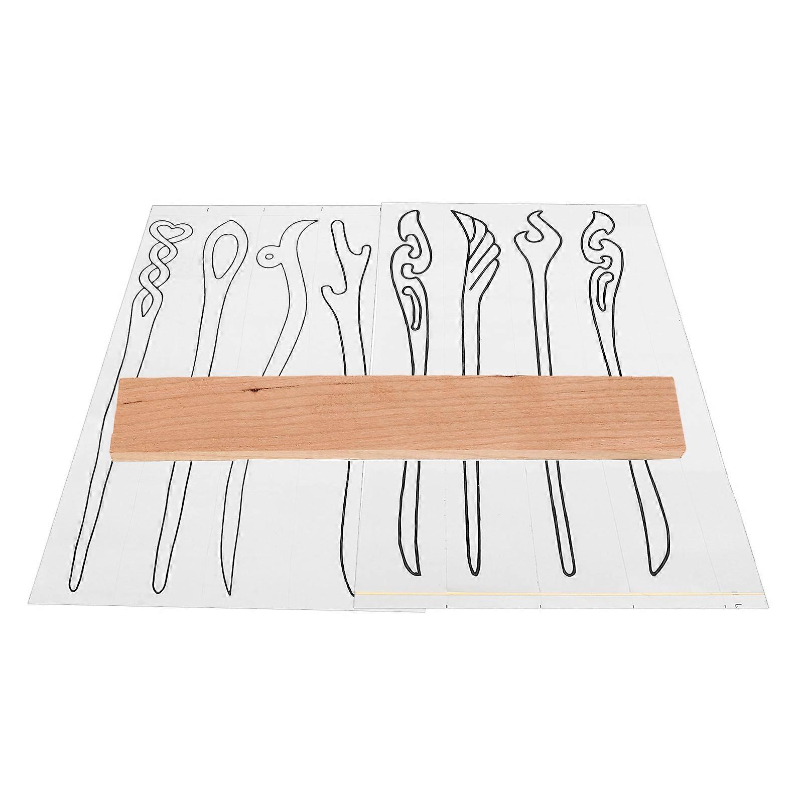 كتل الحرفية دبوس الشعر DIY الخشب كتلة المجوهرات صنع التبعي الشوكولاته 19.60X2.40X0.80CM مشروع DIY للنساء 1 مجموعة