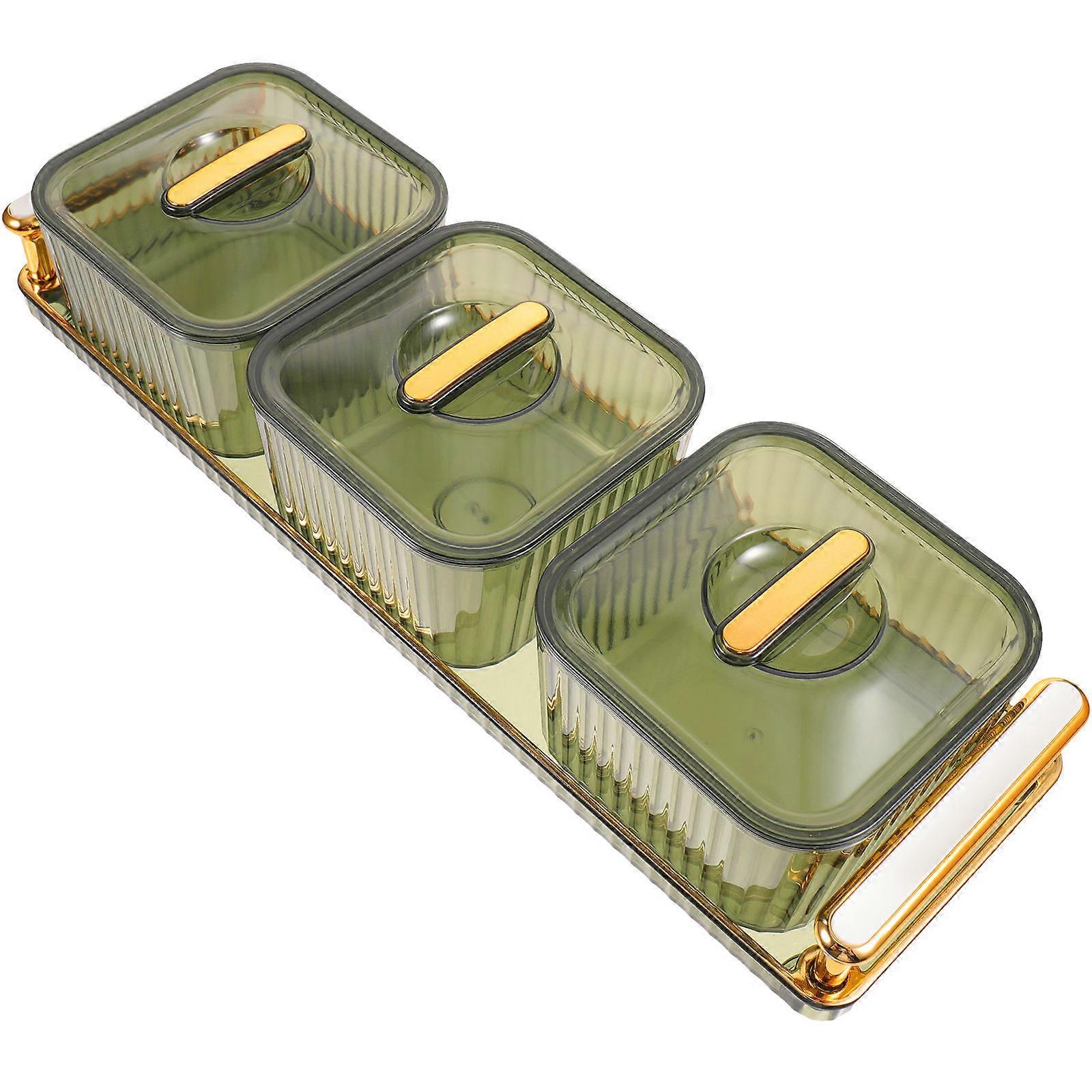 Nuts Tray Reusable Serving Tray Dust Proof For Dinner Party 31.5X9X5.5CM 1Set
