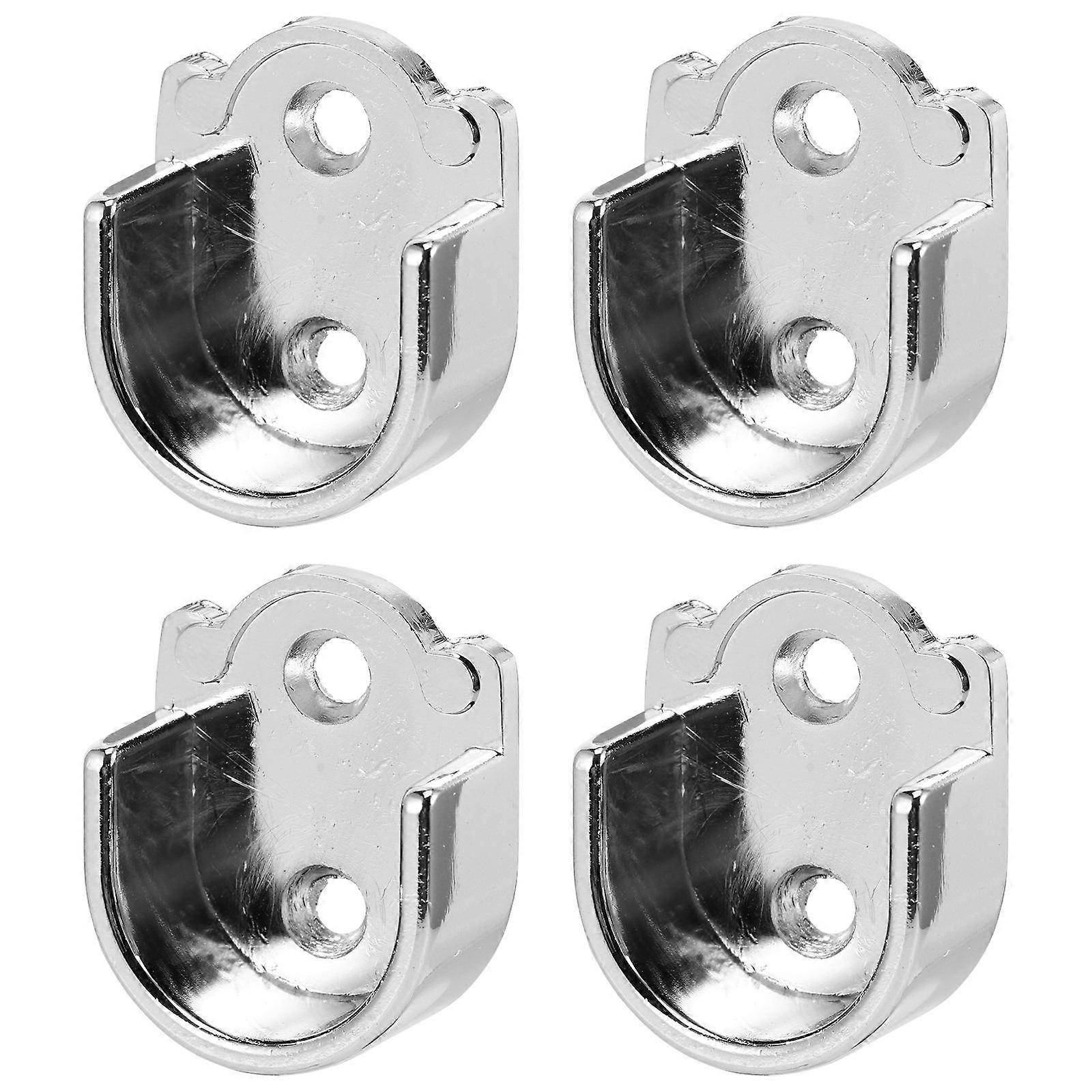 ロッドエンドサポートクローゼットロッドソケットセット亜鉛合金シャワーカーテンロッドサポート4個