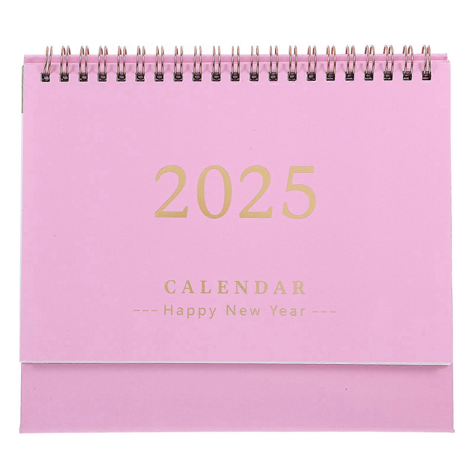 Mini Simple Desk Calendar Paper Calendar Decor Desk Decoration Home Office 19.00X16.50X8.00CM Manual Date Change 1Pcs