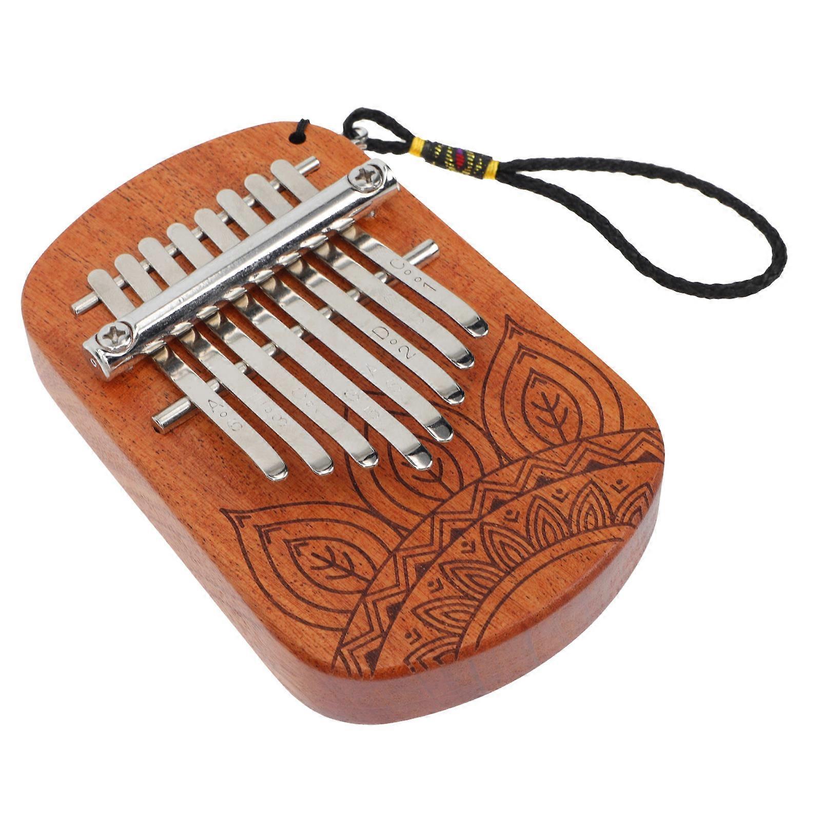 Finger Piano For Adults Beginner Finger Piano Mini Kalimba With Patterns Rectangular Shape 1Pcs