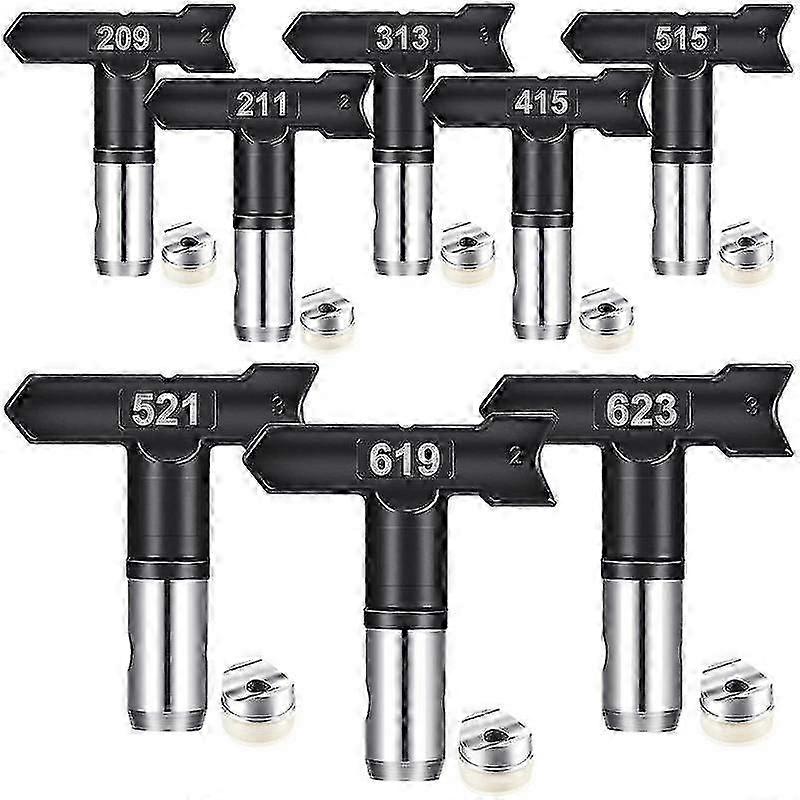 8 Reversible Airless Spray Nozzle Tips for Paint Sprayer (8 Pcs)