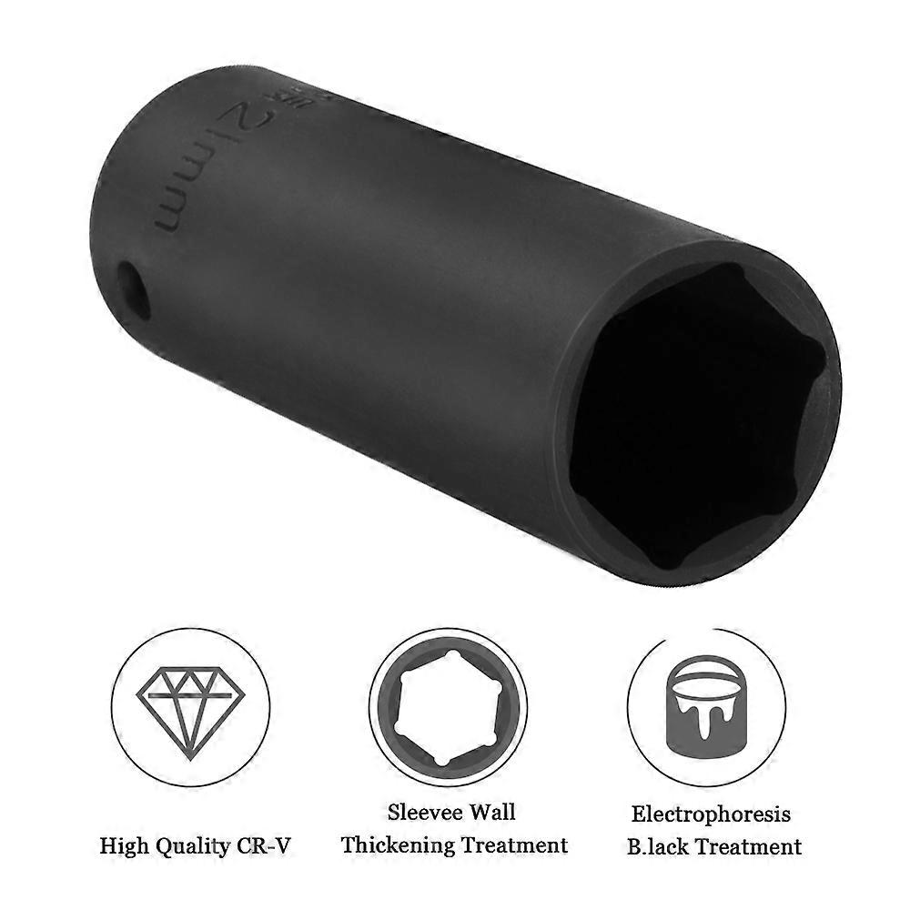 20PCS 1/2-Inch Drive Metric Deep Cr-V Impact Socket Set