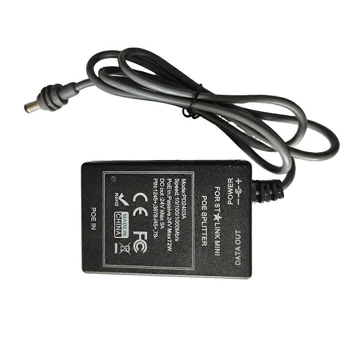 For Mini 24V DC Input POE Splitter Industrial Max 75w Output 10/100/1000Mbps