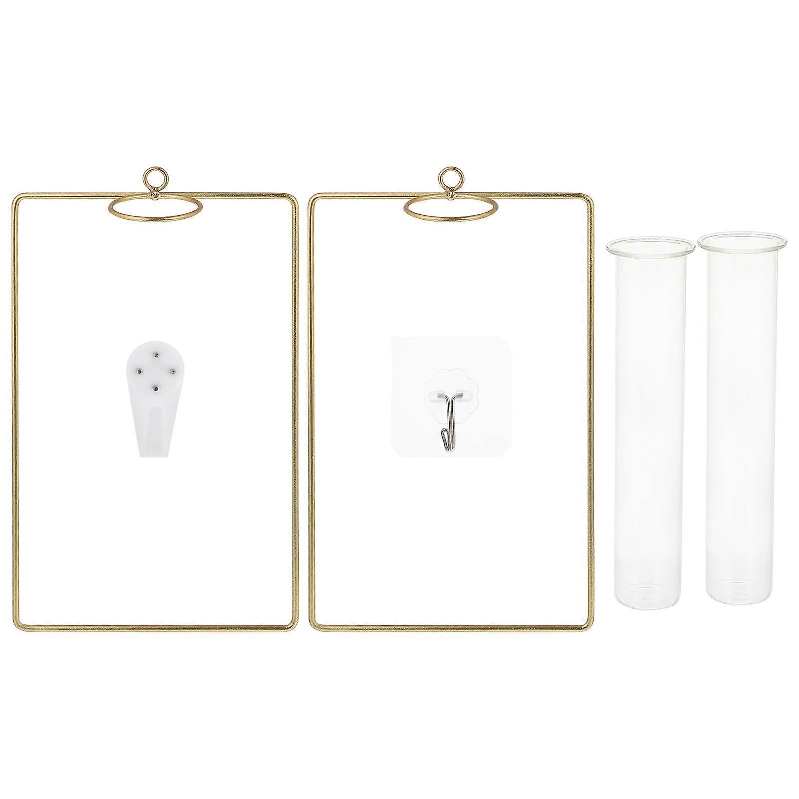Nordic Style Flower Holder Mounted Flower Vase for Flower Shop Stable Synthetic Material 2Pcs
