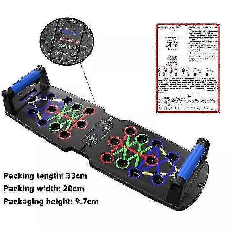 Rocuma Push Up Board, Rocuma sammenleggbart pushup-brett for hjemmetreningsstudio--color06