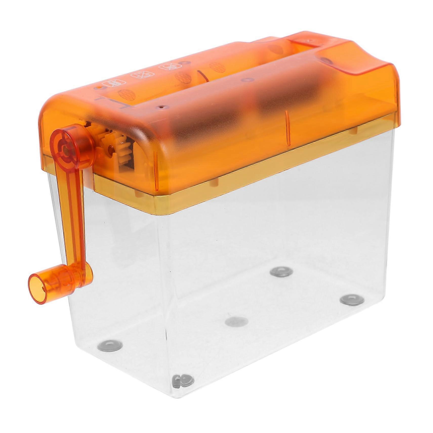 Manual Shredder Mini Hand Shredder Shredder for Home Office Paper Shredder for Home Portable Hand Shredder Portable Paper Shredder ABS Orange