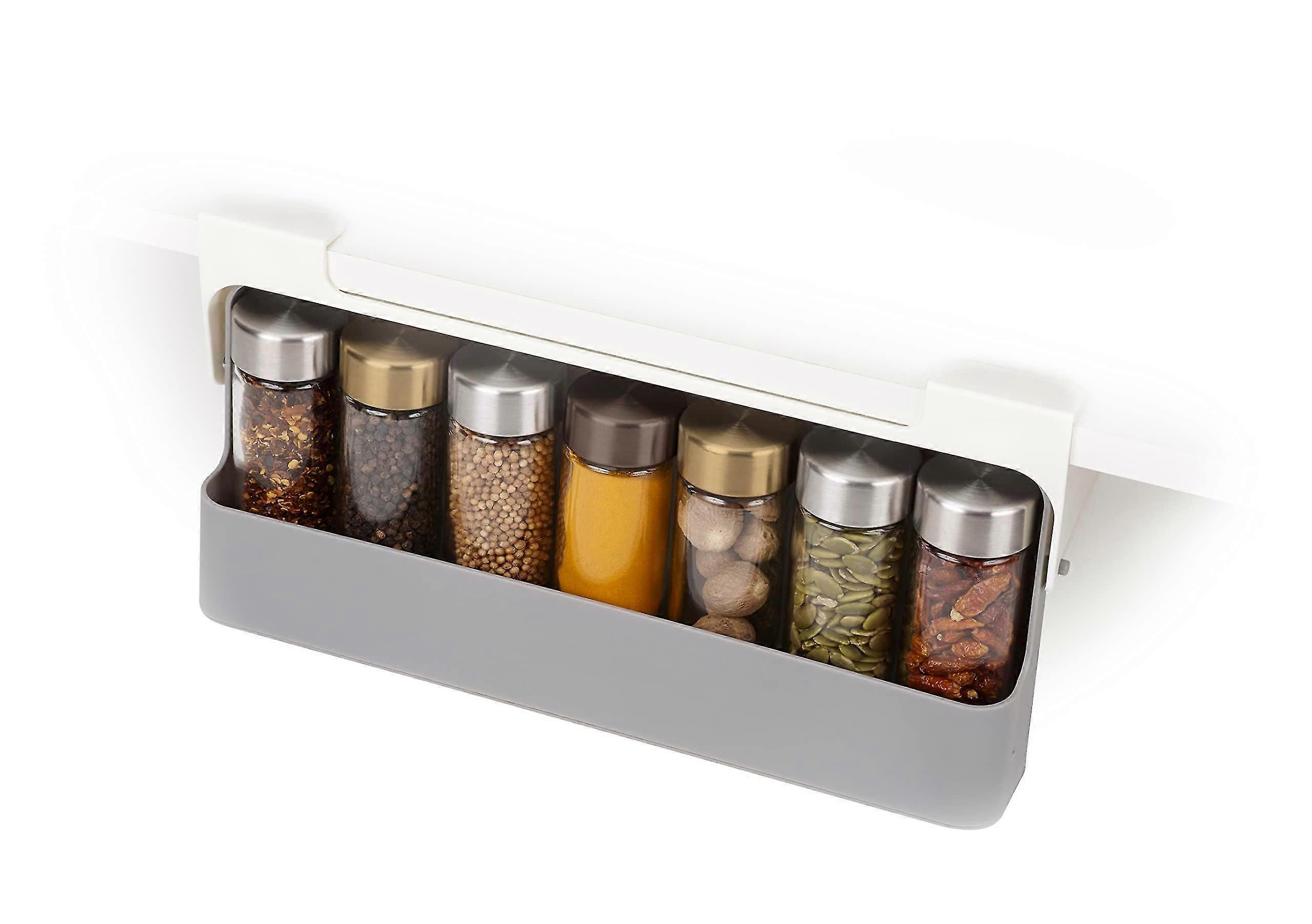 Cupboardstore In Cabinet, Kitchen Storage Under Shelf Spice Rack, Organizer Gray