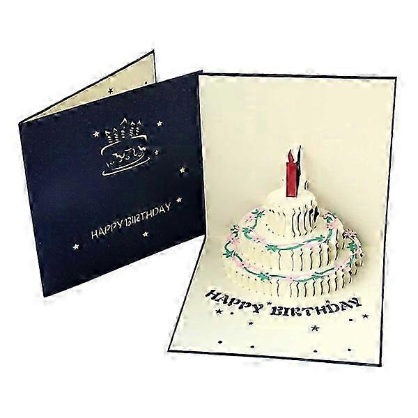 3D Birthday Greeting Card in Blue