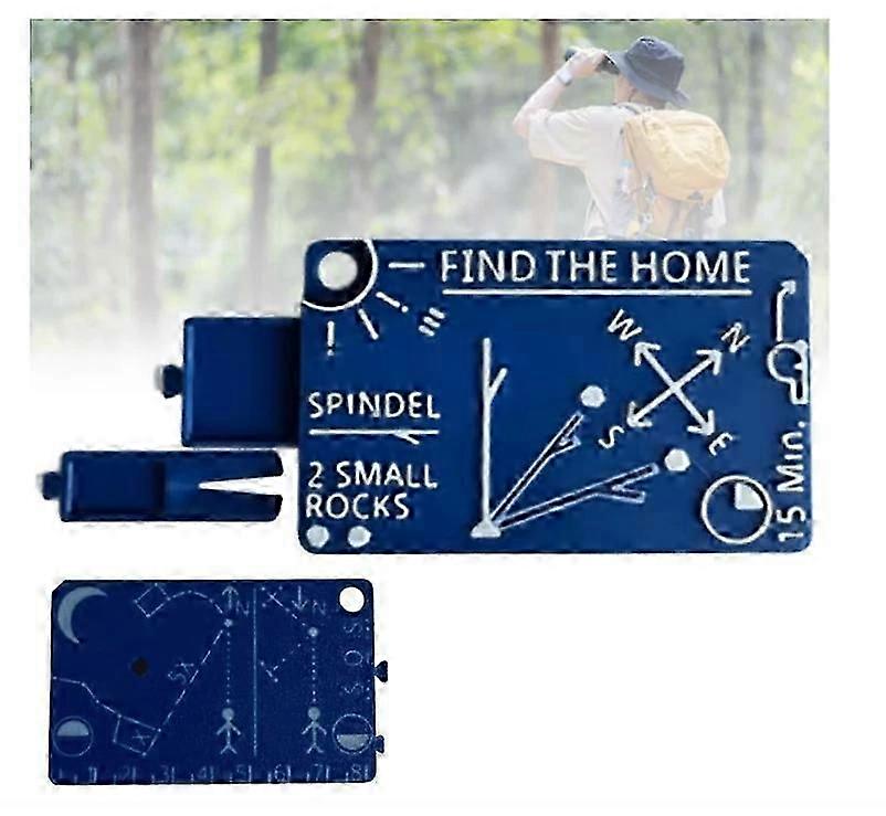 Pocket Survival Guide Camping Navigation Pocket Size Survival Guide with Hiddened Storage Compartment Multifunctional Gadget