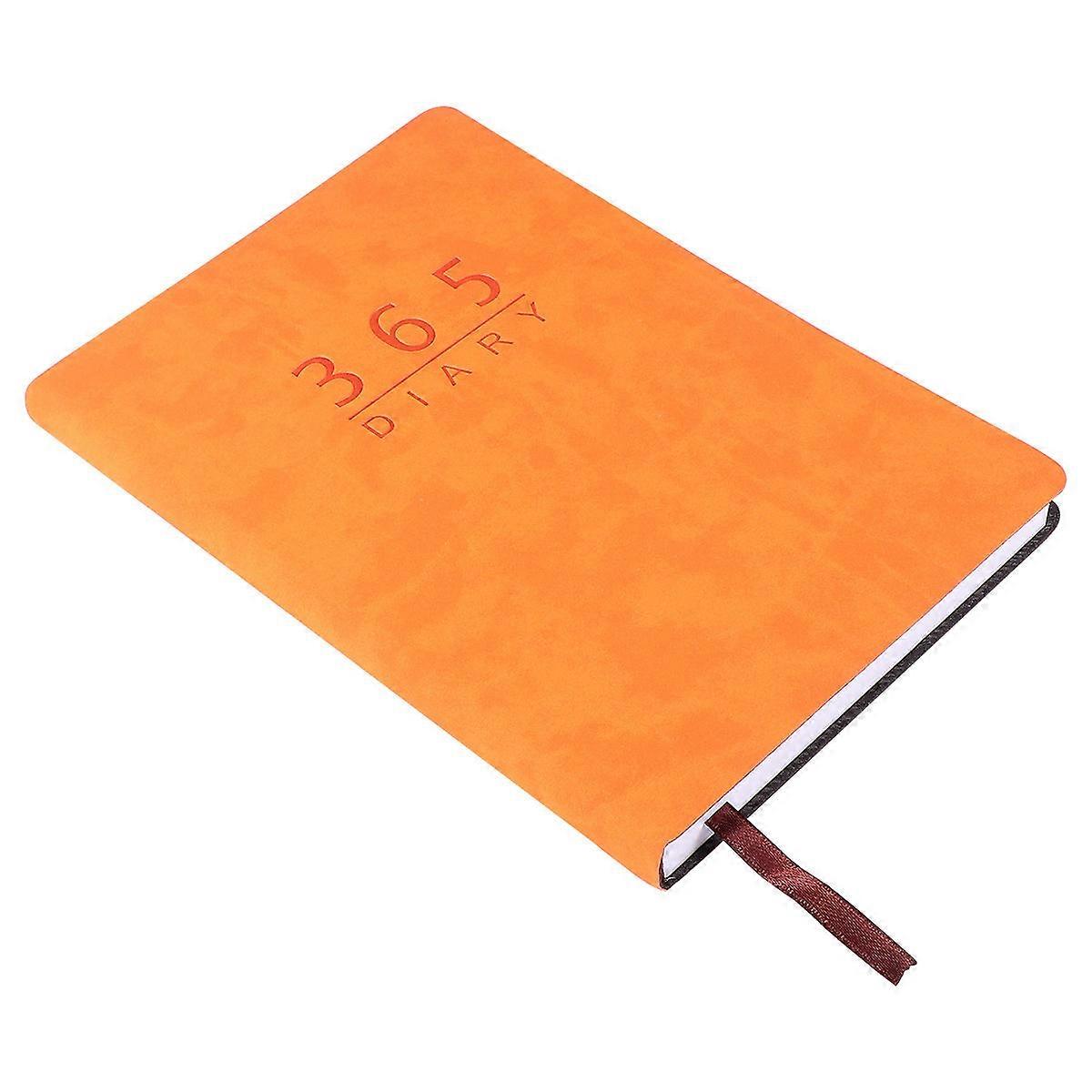 Stylish Orange Academic Calendar Notebook for Students Practical Diary Notepad for Journaling and Creative Writing