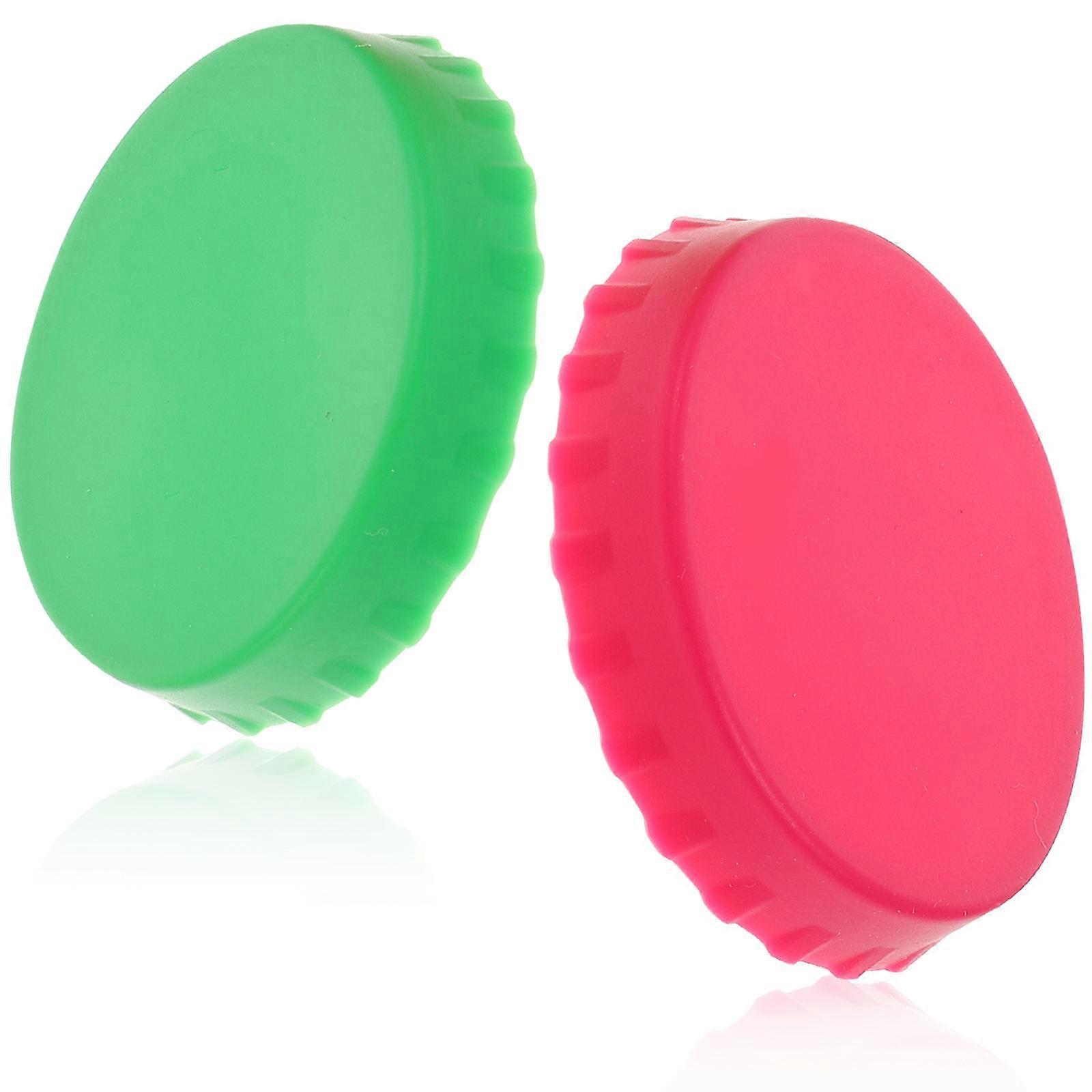 2pcs Reusable Silicone Can Lids for Beverages Sealing Beer Cans with Green Color