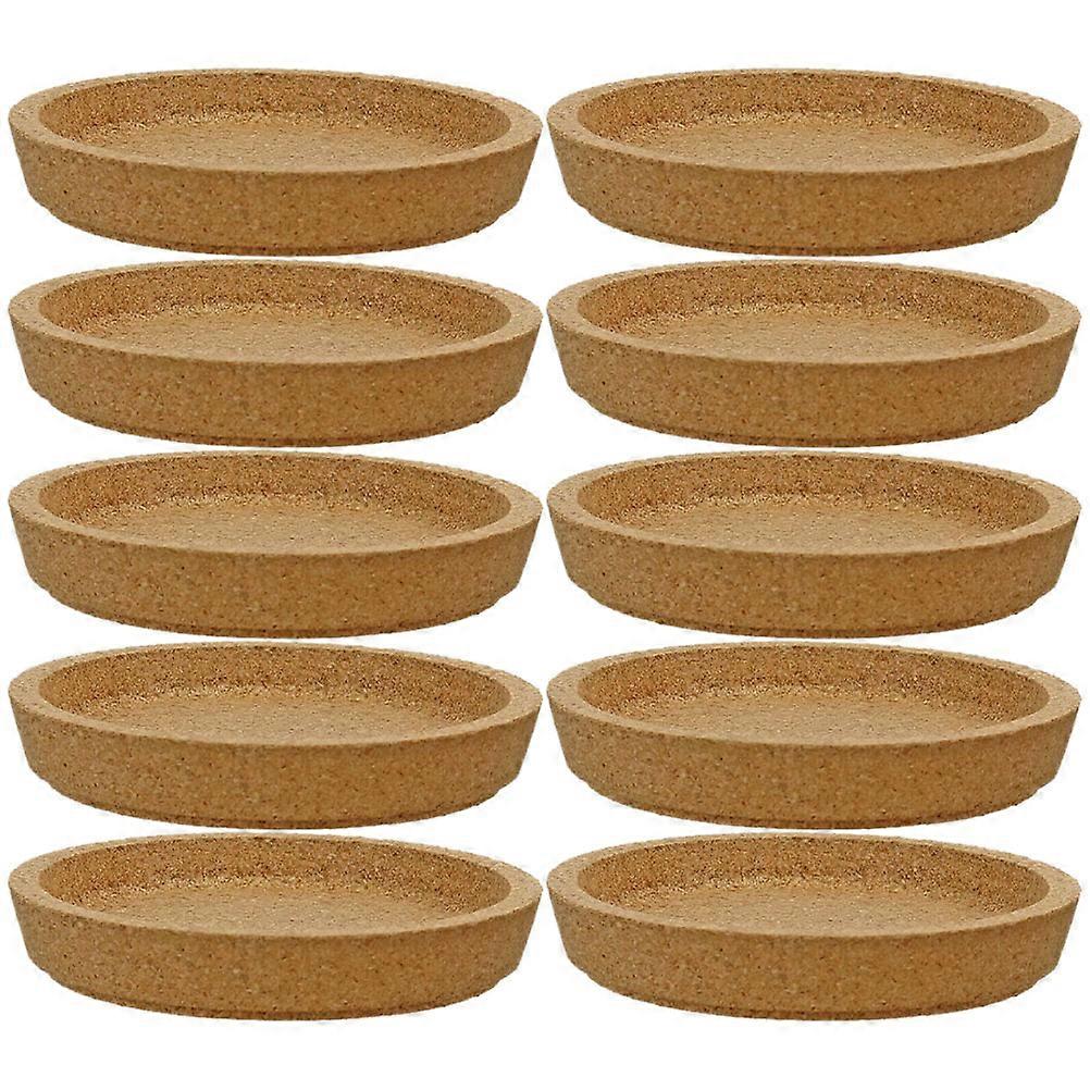 Cork Coasters for Holding Cups Chocolate Color Sturdy Nonslip Reusable at Home or Coffee Shop 10Pcs