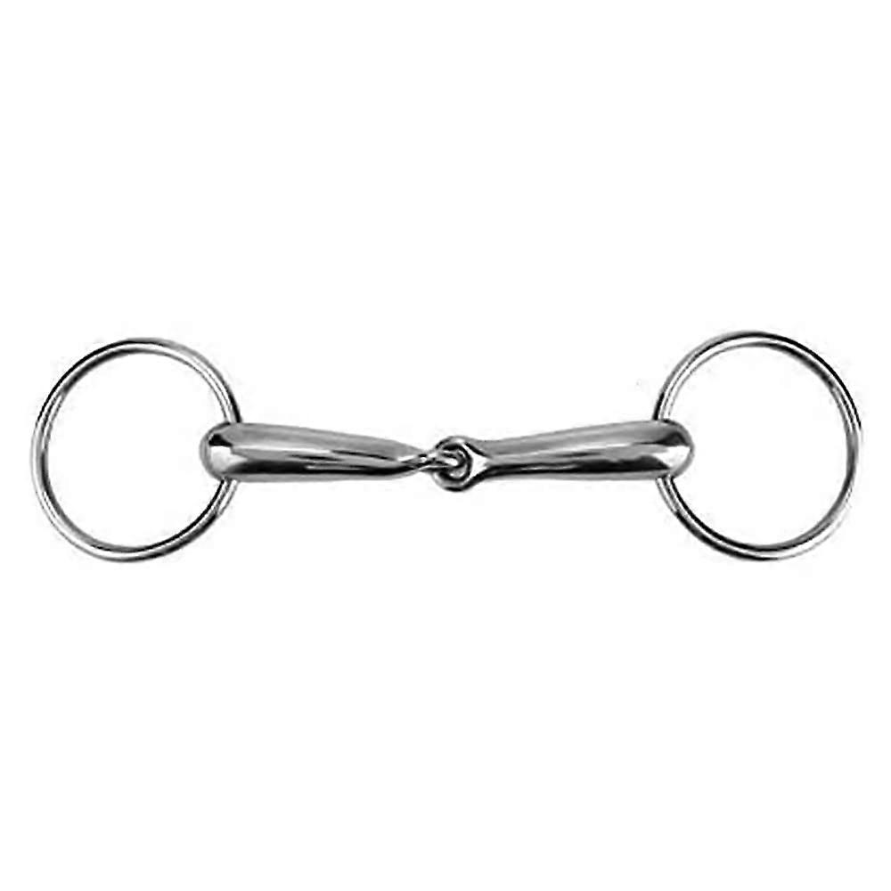 Hollow Horse Mouth Bite Horse Ring Stainless Steel Thick Bit Loose Opening Rolling Snaffle Ring Hollow Horse Ring Accessories (135mm)