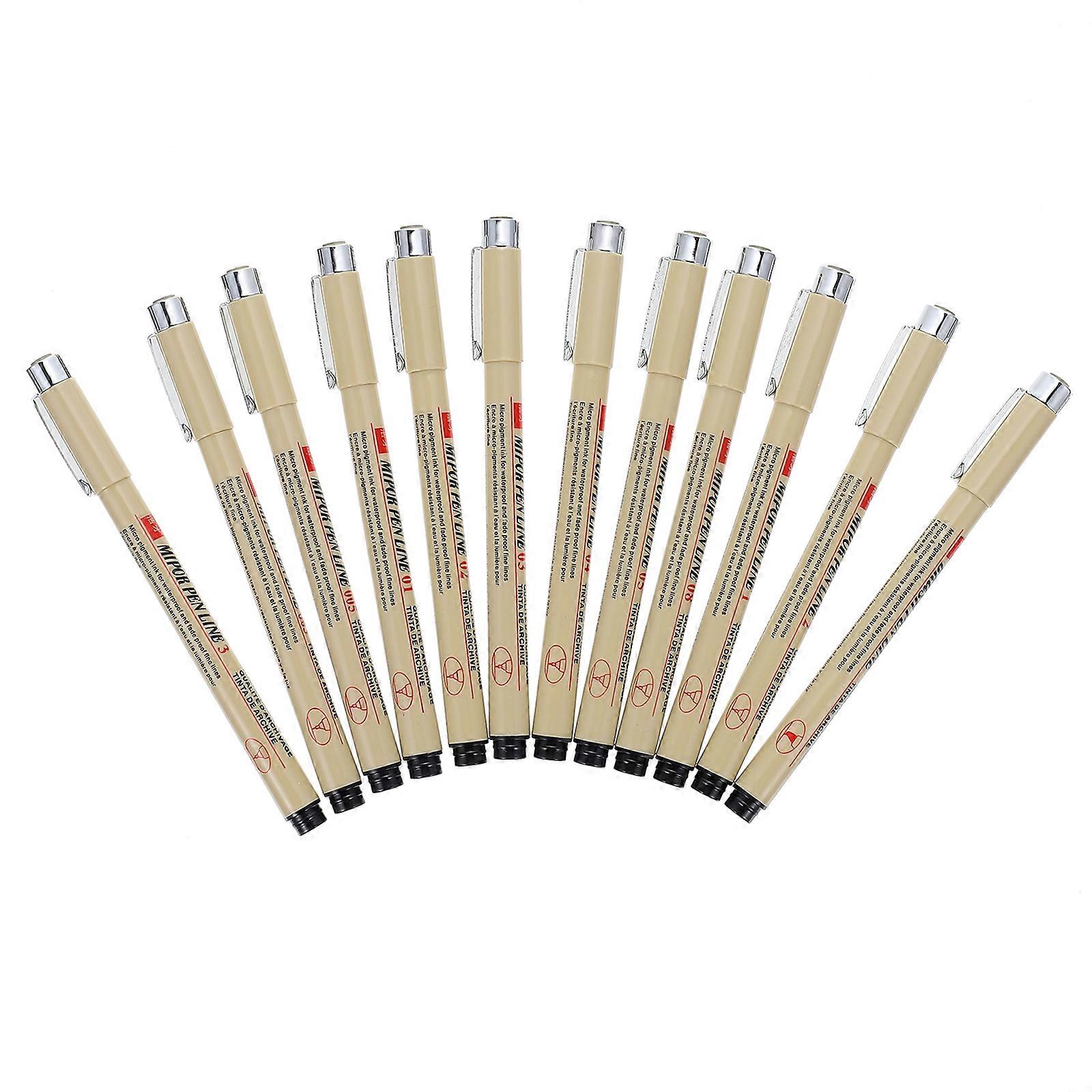 Pens For Drawing Waterproof Note Taking Writing Tasks Illustrators 12Pcs