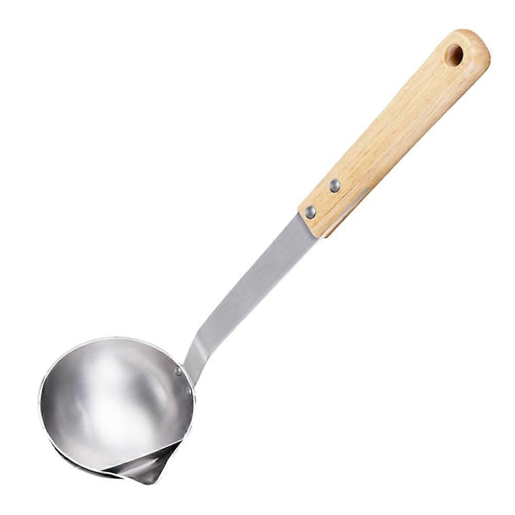 Practical Oil Filter Spoon for Kitchen Use Stainless Steel with Long Handle 1pc