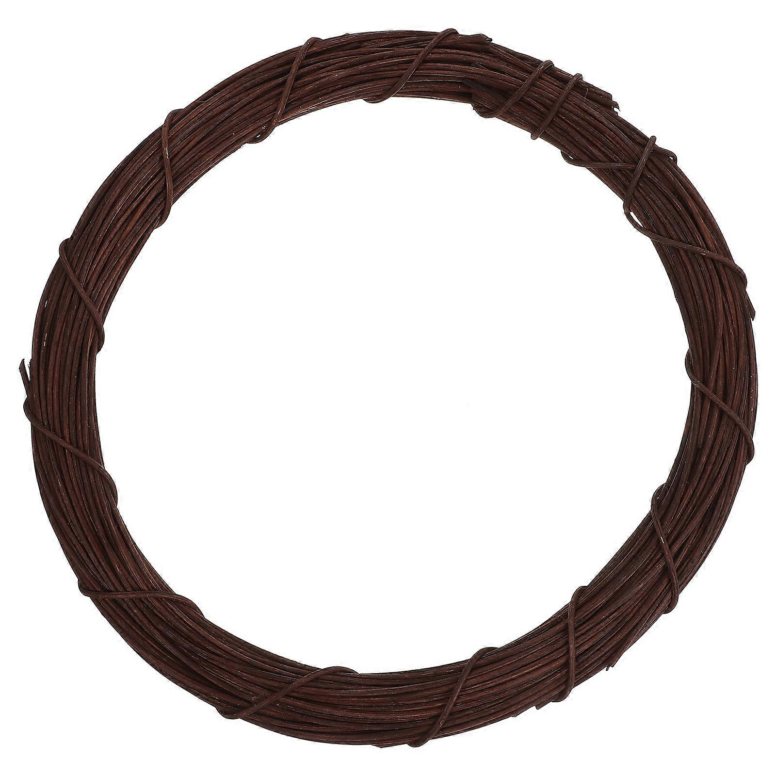 Black Rattan Wreath Frame for Crafting and DIY Decoration Classic Festival Garland Ring 10.5 inches