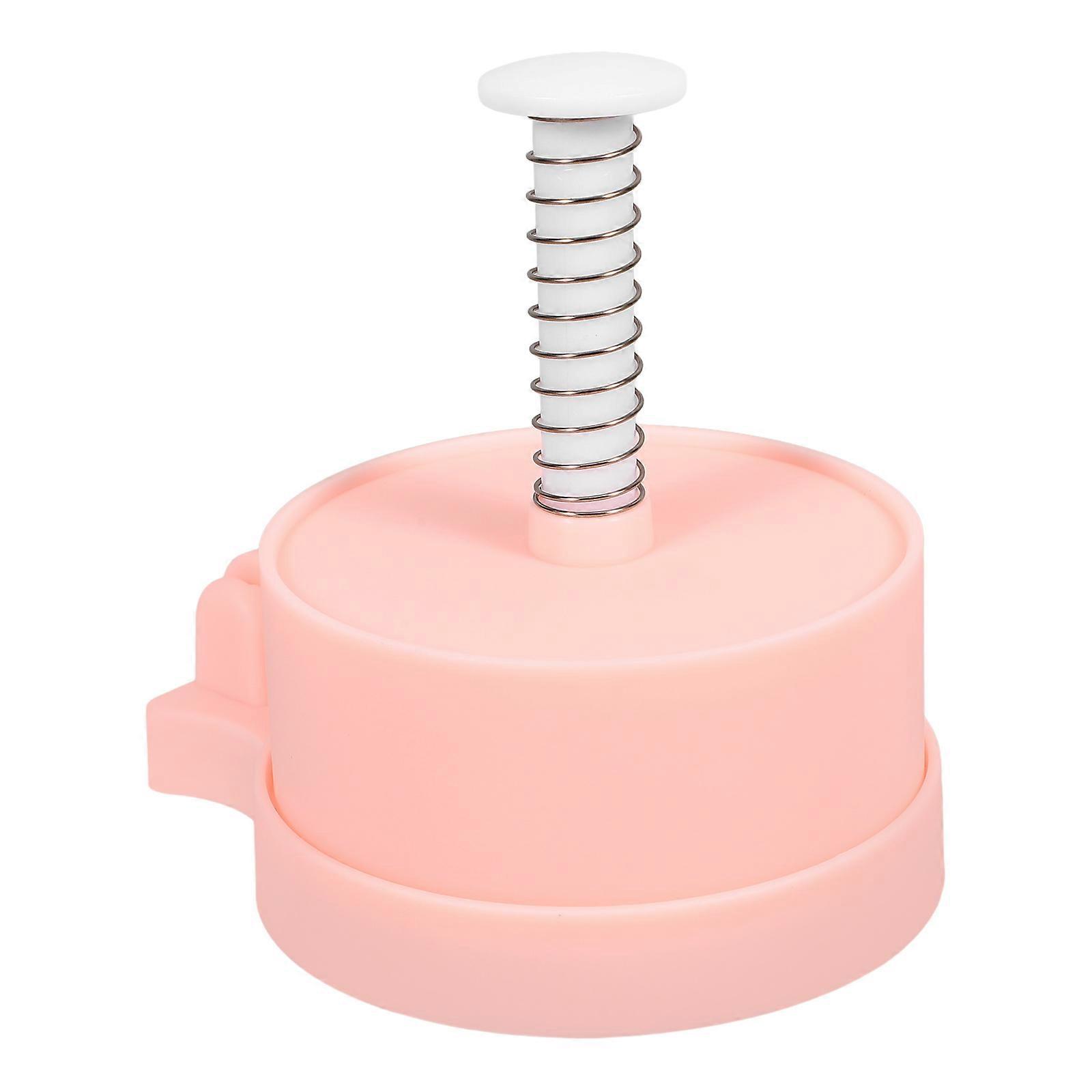 Reusable Pink Patty Press – Sturdy PP Burger Mold with Easy Press Handle for Even Sized Homemade Meat Patties, Compact Kitchen Tool for Parties