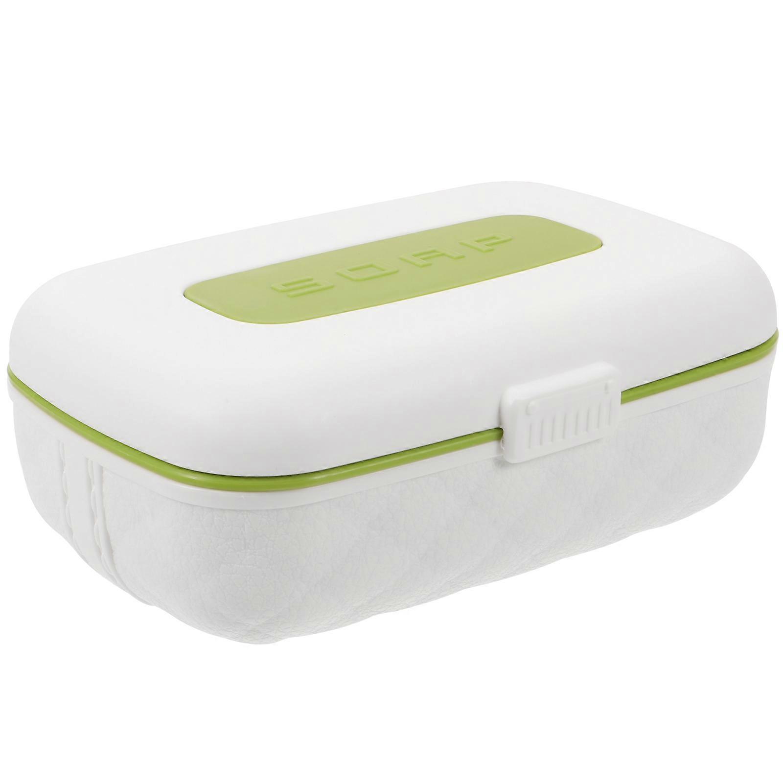 Soap Case Container Bathtub Shower Keep Soap Clean Double Layer PP 1Pcs