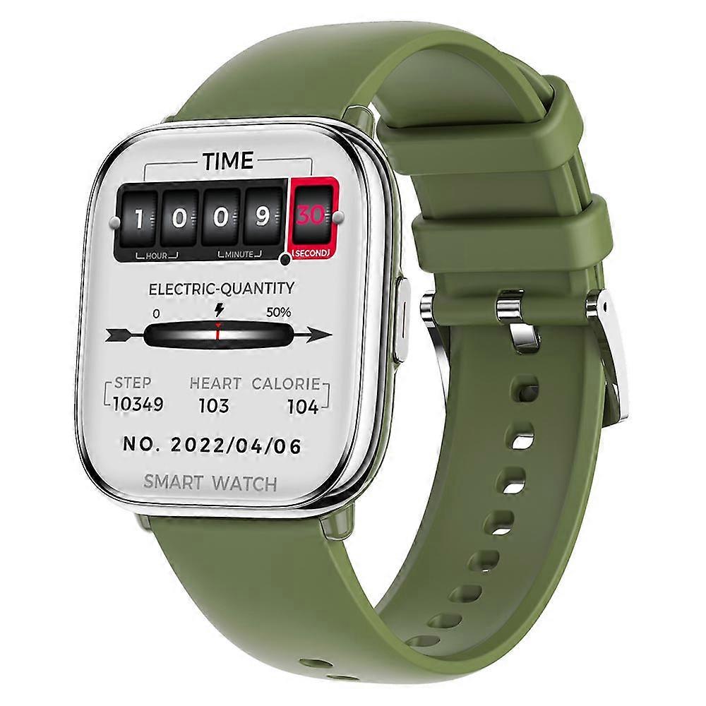 TKdaddy HD12 1.75-Inch AMOLED Screen Bluetooth-compatible Calling Smart Watch Green