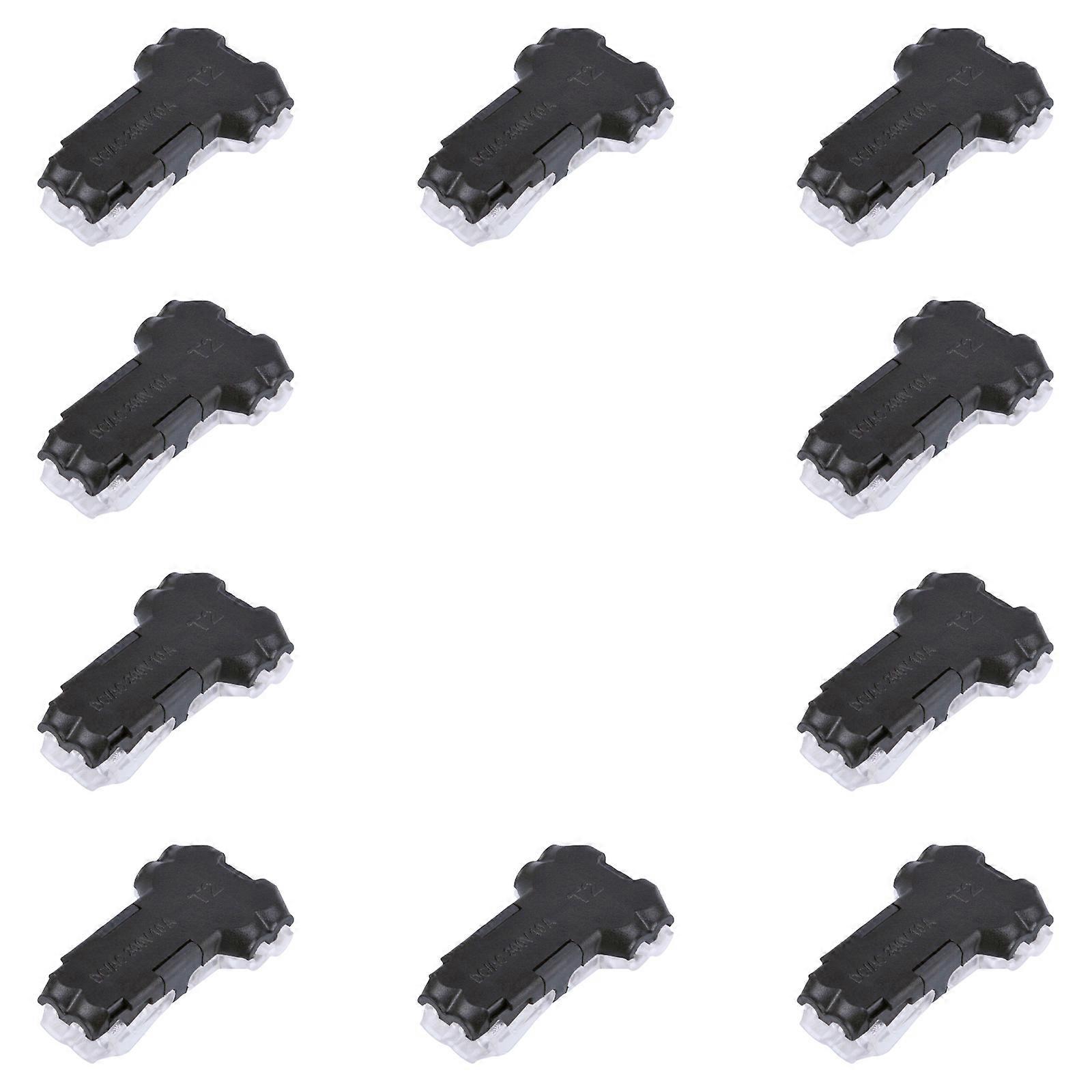 10Pcs T Tap Wire Connectors Quick T Splices Electrical Wire Connectors 3 Way 2 Pin Wire Splices Connectors Enduring Multicolor