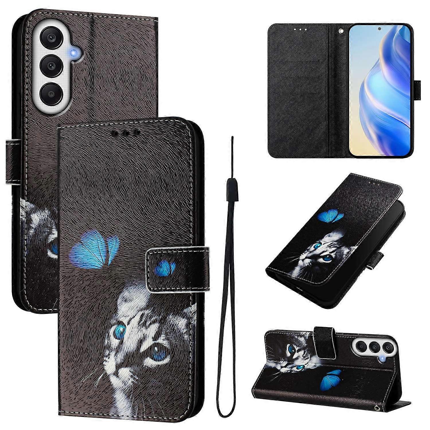 For Samsung Galaxy A26 5G Case Pattern Printing Wallet Phone Cover with Strap