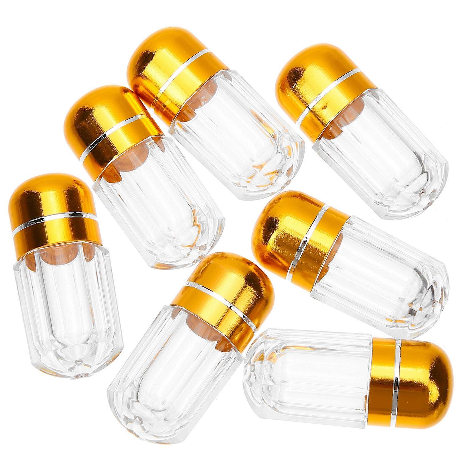 Golden Plastic Pill Container Bottles for Decor Use, 20pcs Lightweight LeakProof Vial Holders