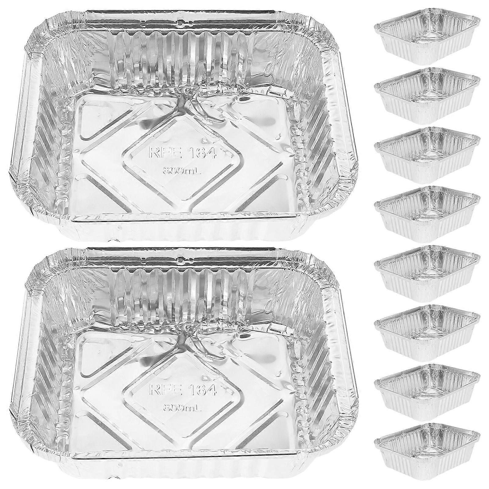 Aluminium Foil Food Containers 30Pcs Rectangular BBQ Accessories Suitable For Home Use And Party Baking Simple Design