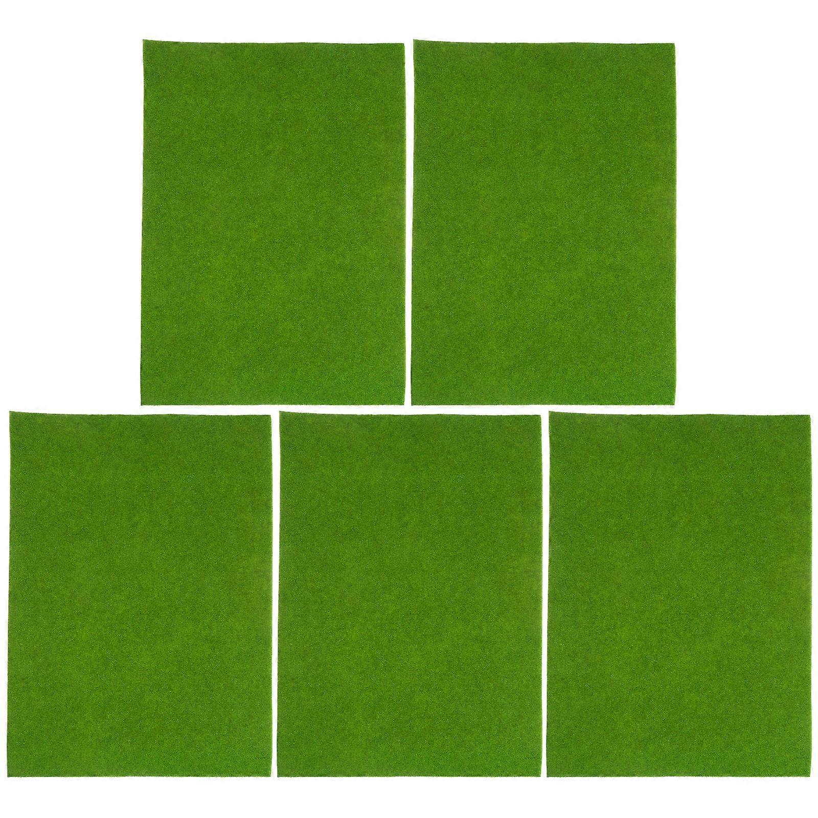 Grass Mats Outdoor Artificial Grass Piece Light Green Color Rectangular Style Diy Enthusiasts Model Builders Landscaping 30.00X21.00X0.10Cm 5Pcs