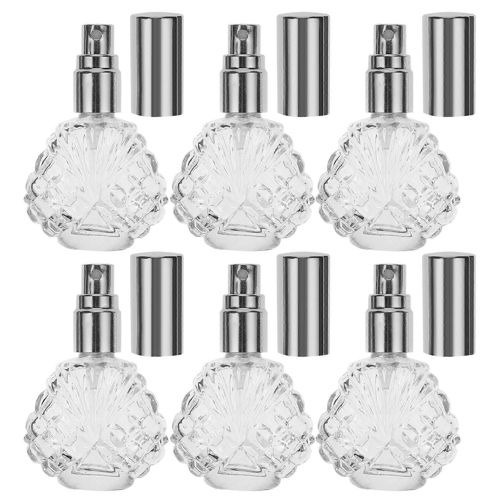 Refillable Perfume Bottle Glass Atomizer for Fine Mist Spray 6Pcs
