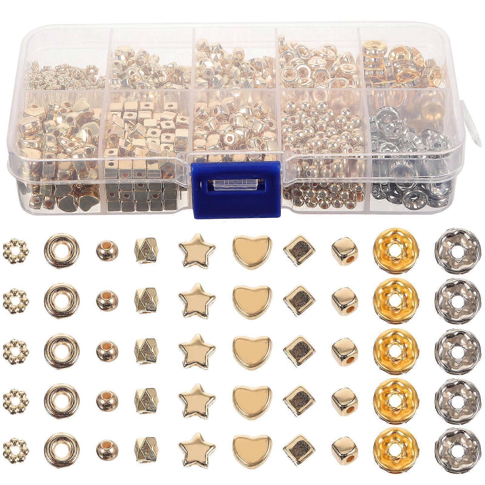 1240pcs DIY Necklace Beads Bracelet Making Kits with Spacer Beads for Jewelry Craft
