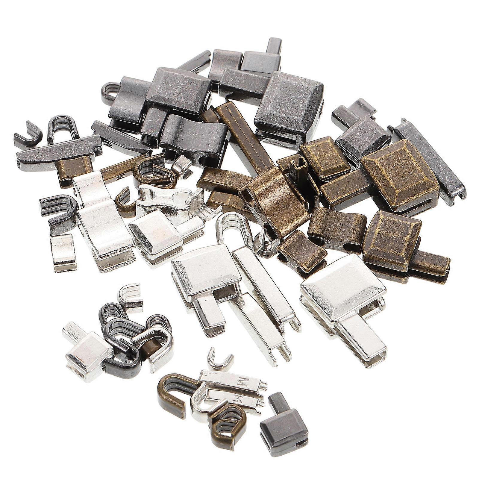 Metal Zipper Bottom Stop Diy Repair Tool For Home Use On Assorted Color Items 1Set