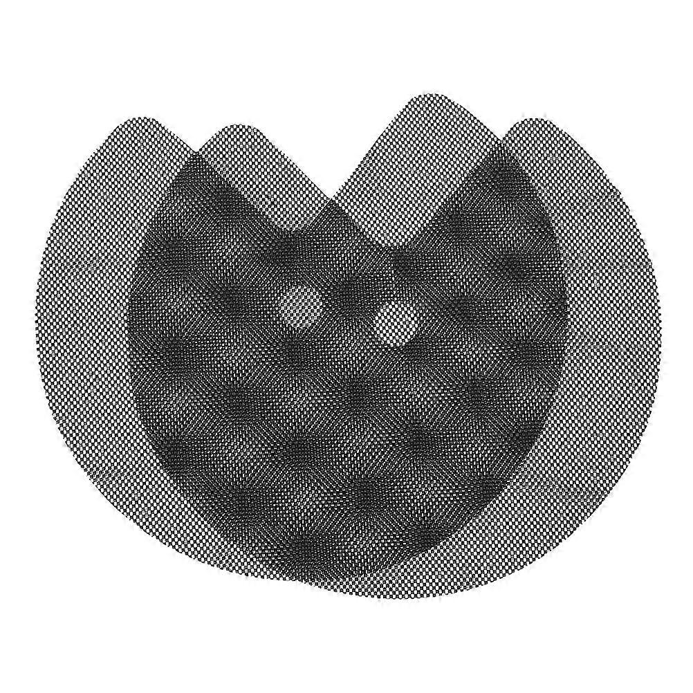 Black Nonslip PVC Fridge Mats for Shelves 2 Pieces Round Shape Fits Various Sizes