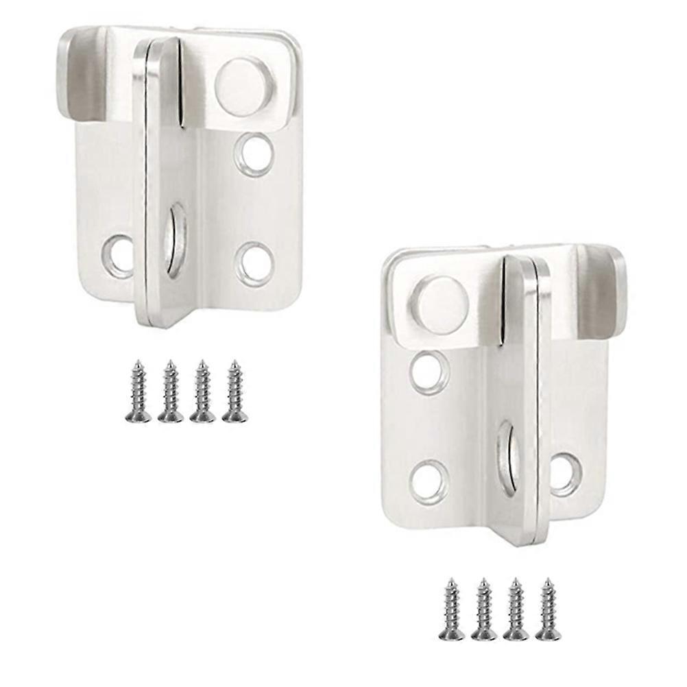 Heavy Duty Slide Latch Lock For Indoor Use By Homeowners In Sleek Silver Color With Reliable Locking Mechanism 2 Sets