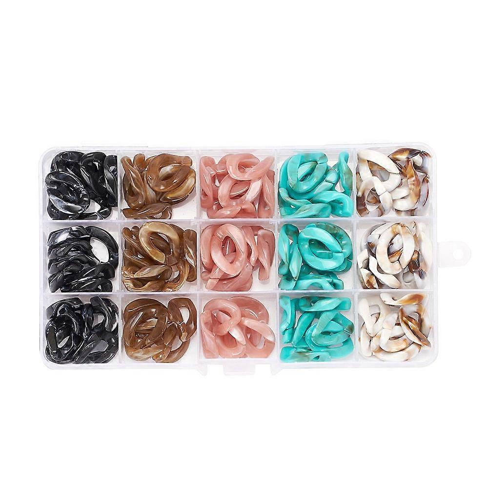 Acrylic Connect Rings for DIY Jewelry Making Assorted Color Lightweight and Compact 1 Set