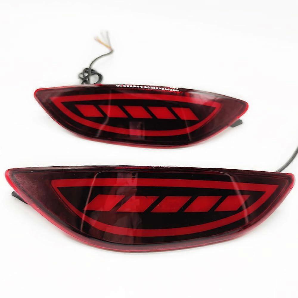 Car Rear Wheel Reflector Set of 2 for Hyundai Accent 2008-2015 Dynamic Yellow Brake Light Compatible with Reverse Function