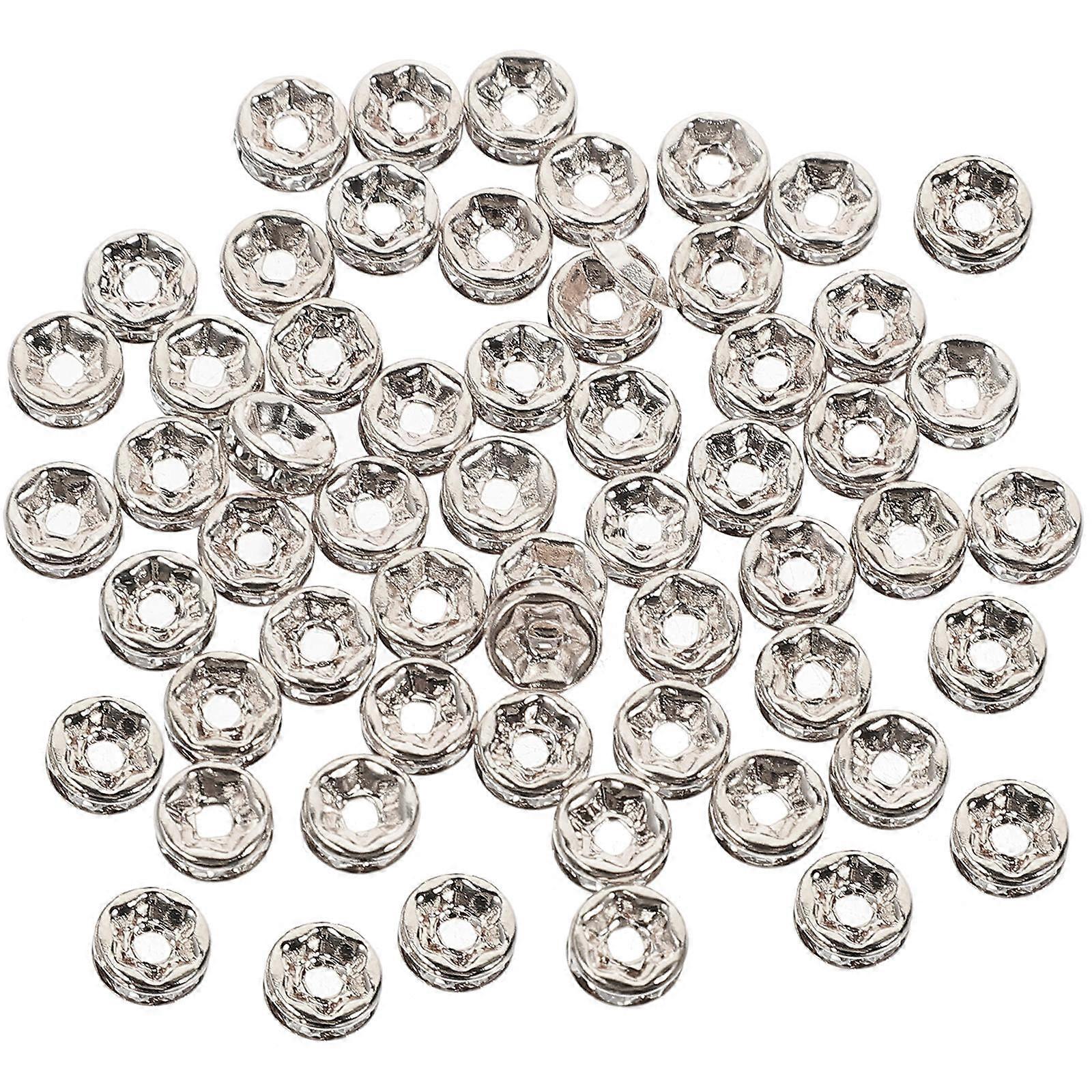 Jewelry Spacer Beads 250Pcs Wheel-Shaped Charms For Craft Making Silver Loose Beads Ideal For DIY Projects