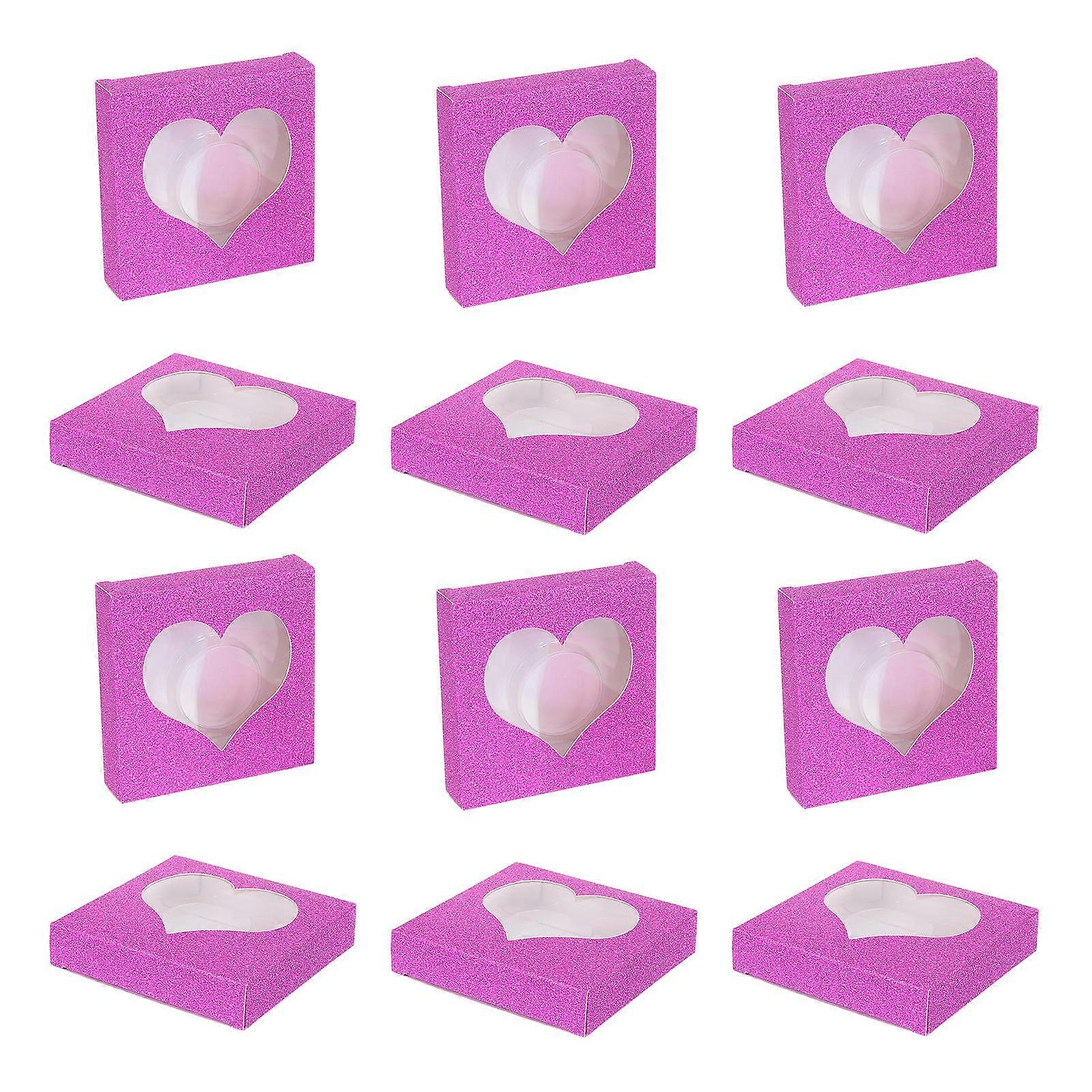 Eyelash Storage Box 50Set Rectangular Eyelash Container Travel Rosy Portable Sealing