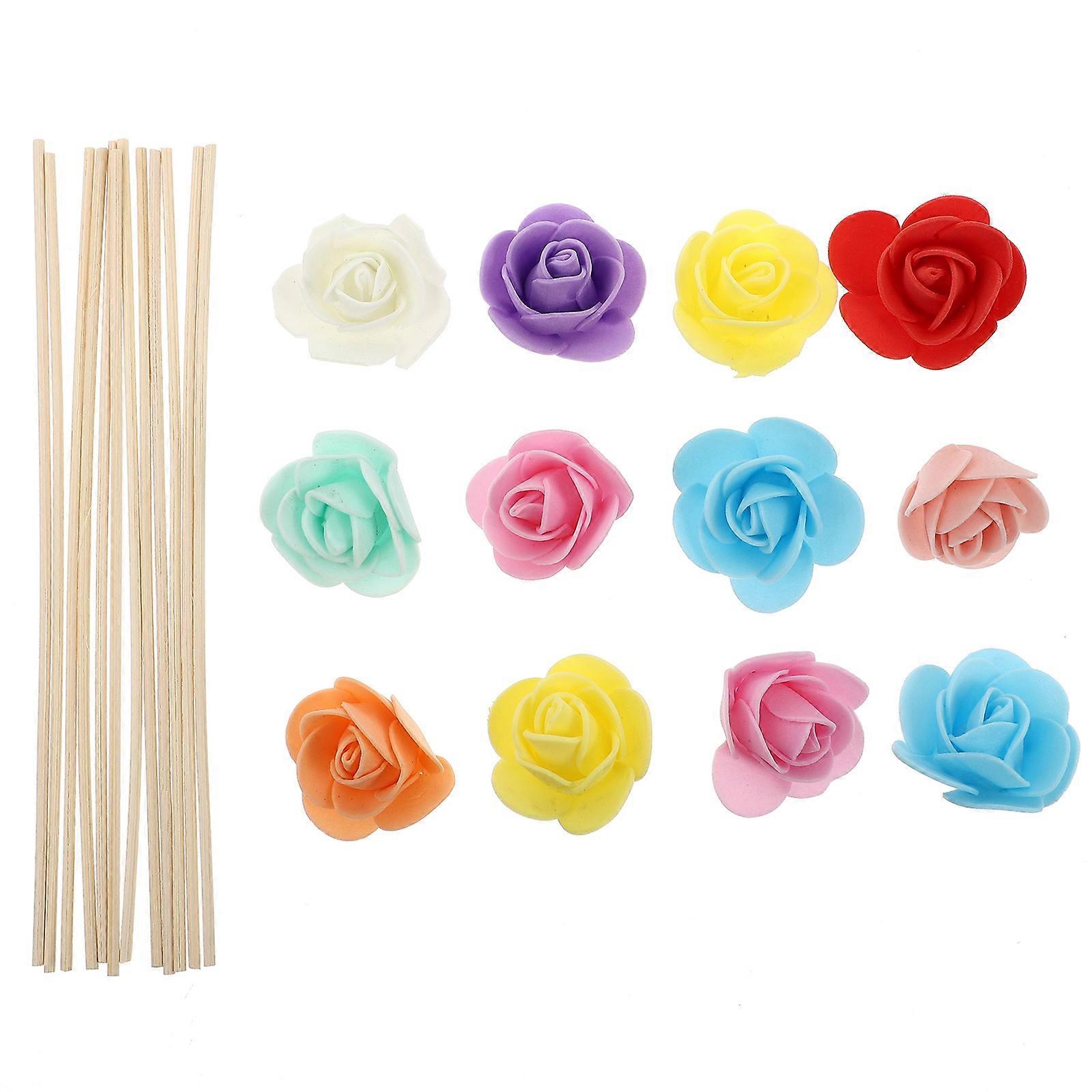 Assorted Color Rattan Aromatherapy Sticks 12Pack Perfect For Decorative Purposes Home Air Purification DIY Projects