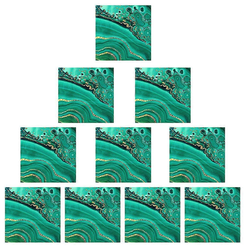Adhesive Tiles 1 Set Waterproof Modern Tile Stickers Home Decoration 20x20x0.04cm Green Durable Quality