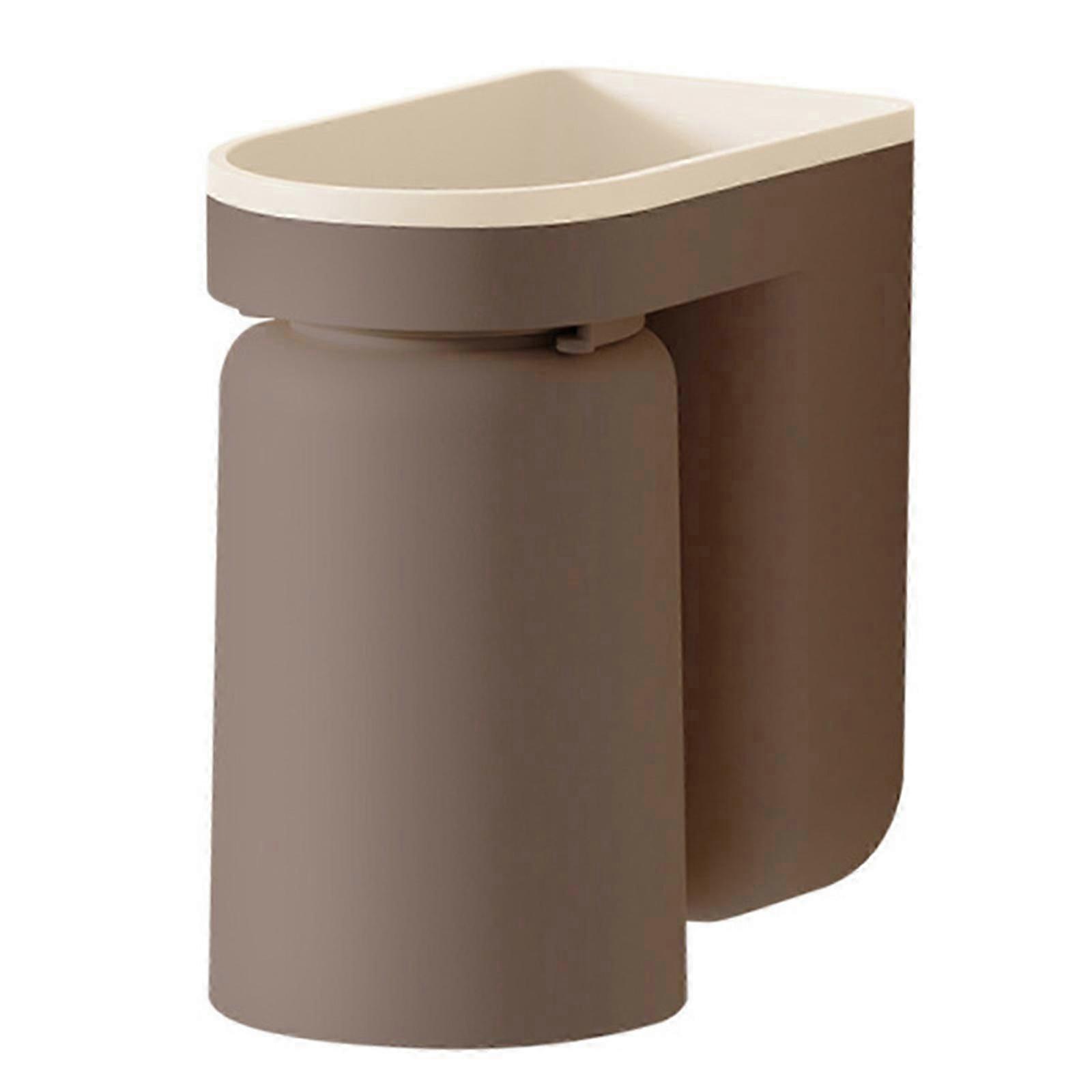 Removable Toothbrush Holder With Strong Selfs Adhesive No Drilling Needed Bathroom Organizers For Wet Environments Brown