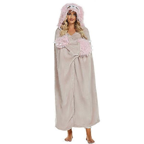Loverly paresseux couverture floue douce chaude portable à capuche couverture anniversaire