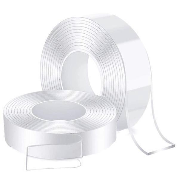 Double-sided tape, 2 pcs 3m transparent mounting tape strong double-sided sticky tape transparent tape